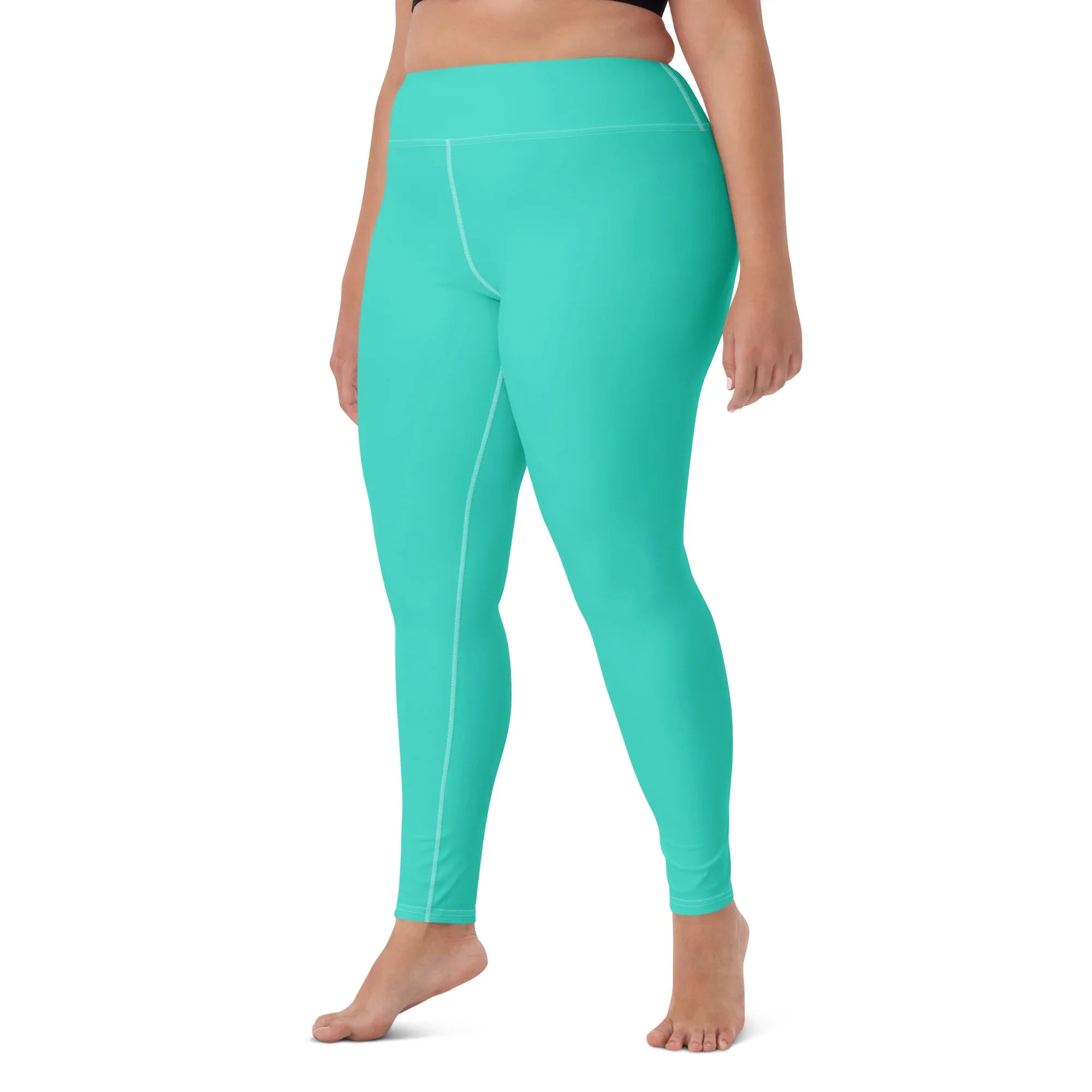 Yoga Leggings Leggings AwRans Clothing all-over-print-yoga-leggings-white-left-front-68773d0c58ad0