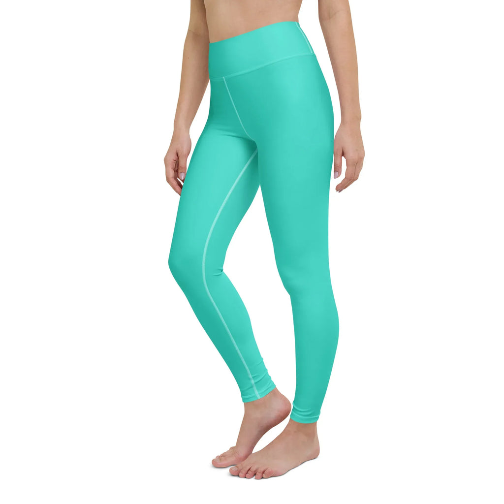Yoga Leggings Leggings AwRans Clothing all-over-print-yoga-leggings-white-left-front-68773d0c593f5
