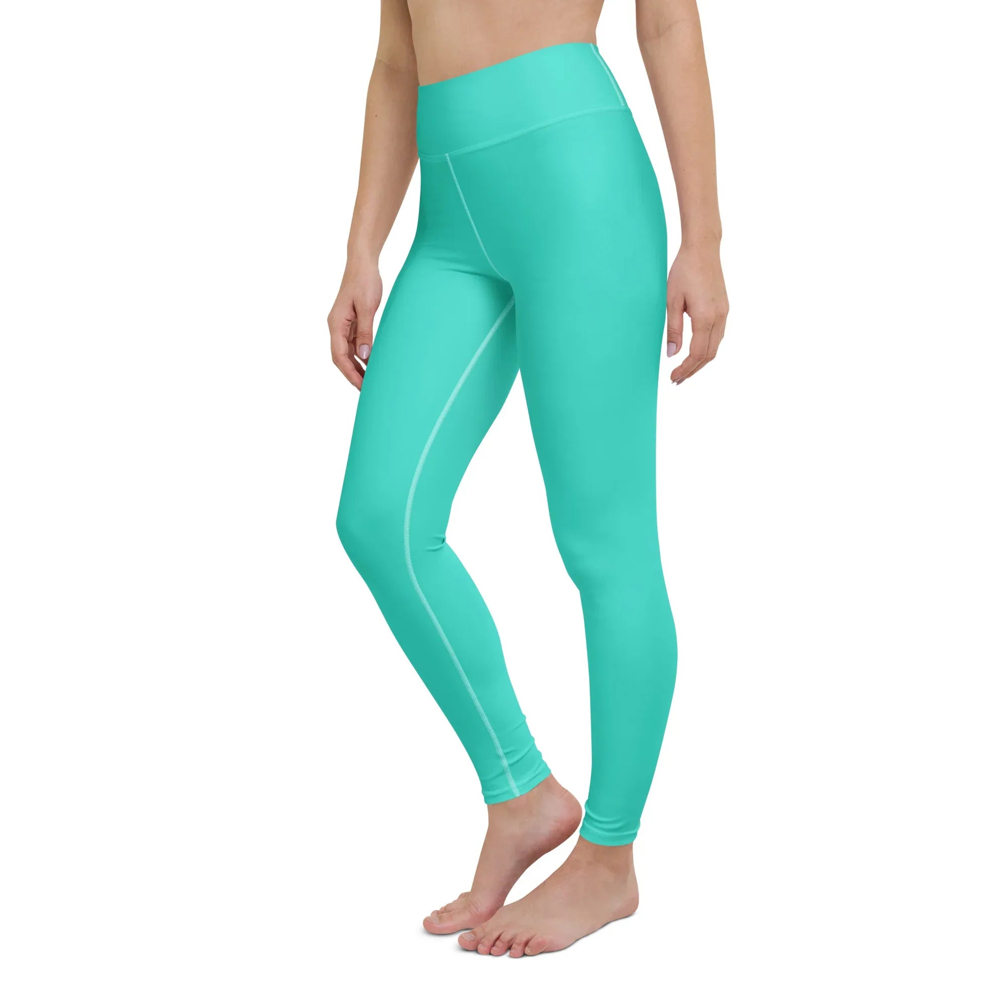Yoga Leggings Leggings AwRans Clothing all-over-print-yoga-leggings-white-left-front-68773d0c593f5