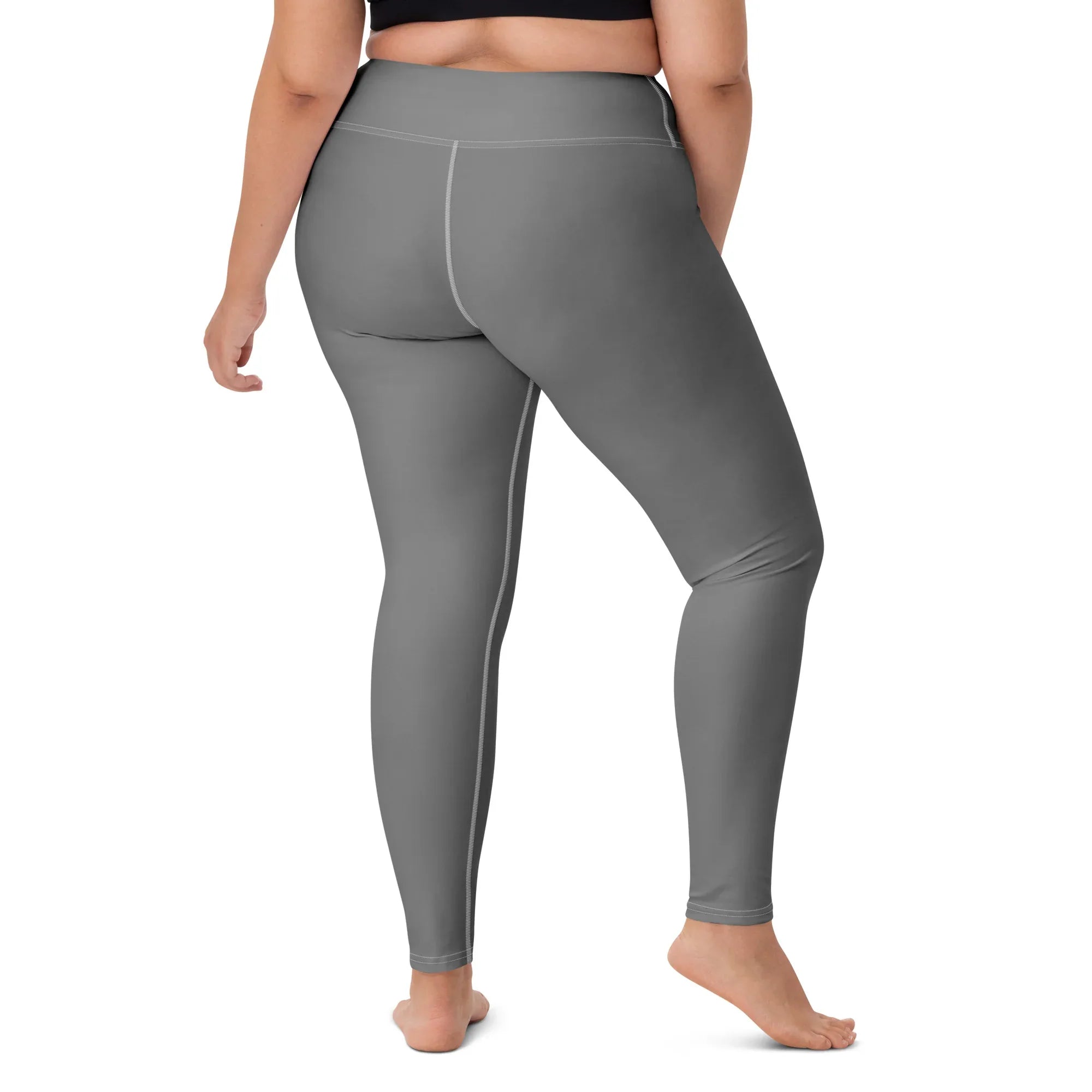 Yoga Leggings Leggings AwRans Clothing all-over-print-yoga-leggings-white-right-back-68773b9355b07