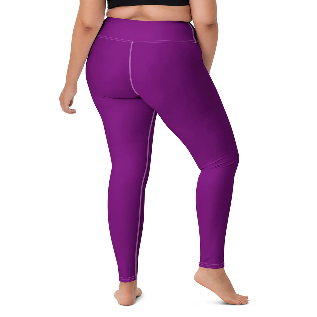 Yoga Leggings Leggings AwRans Clothing all-over-print-yoga-leggings-white-right-back-68773d4bcca00