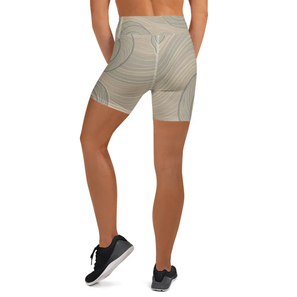 Yoga Shorts Yoga Shorts AwRans Clothing all-over-print-yoga-shorts-white-back-68809441a0687