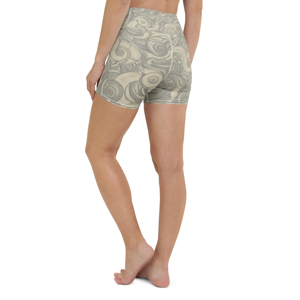 Yoga Shorts Yoga Shorts AwRans Clothing all-over-print-yoga-shorts-white-back-688094773632a