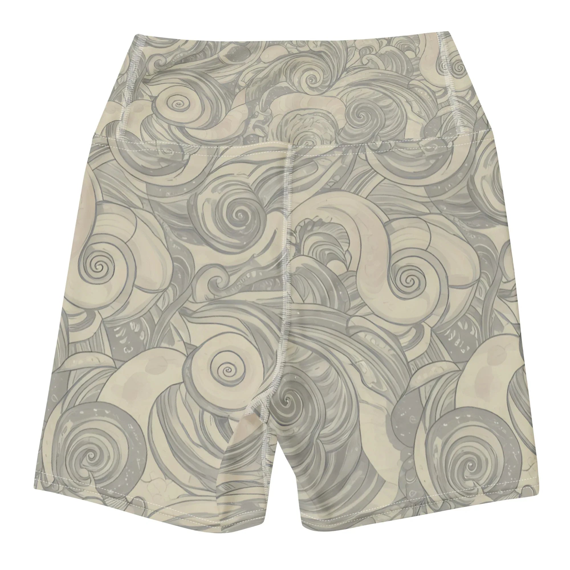 Yoga Shorts Yoga Shorts AwRans Clothing all-over-print-yoga-shorts-white-back-68809477368ce