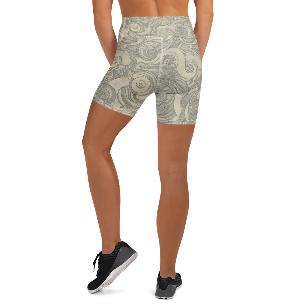 Yoga Shorts Yoga Shorts AwRans Clothing all-over-print-yoga-shorts-white-back-6880947737598