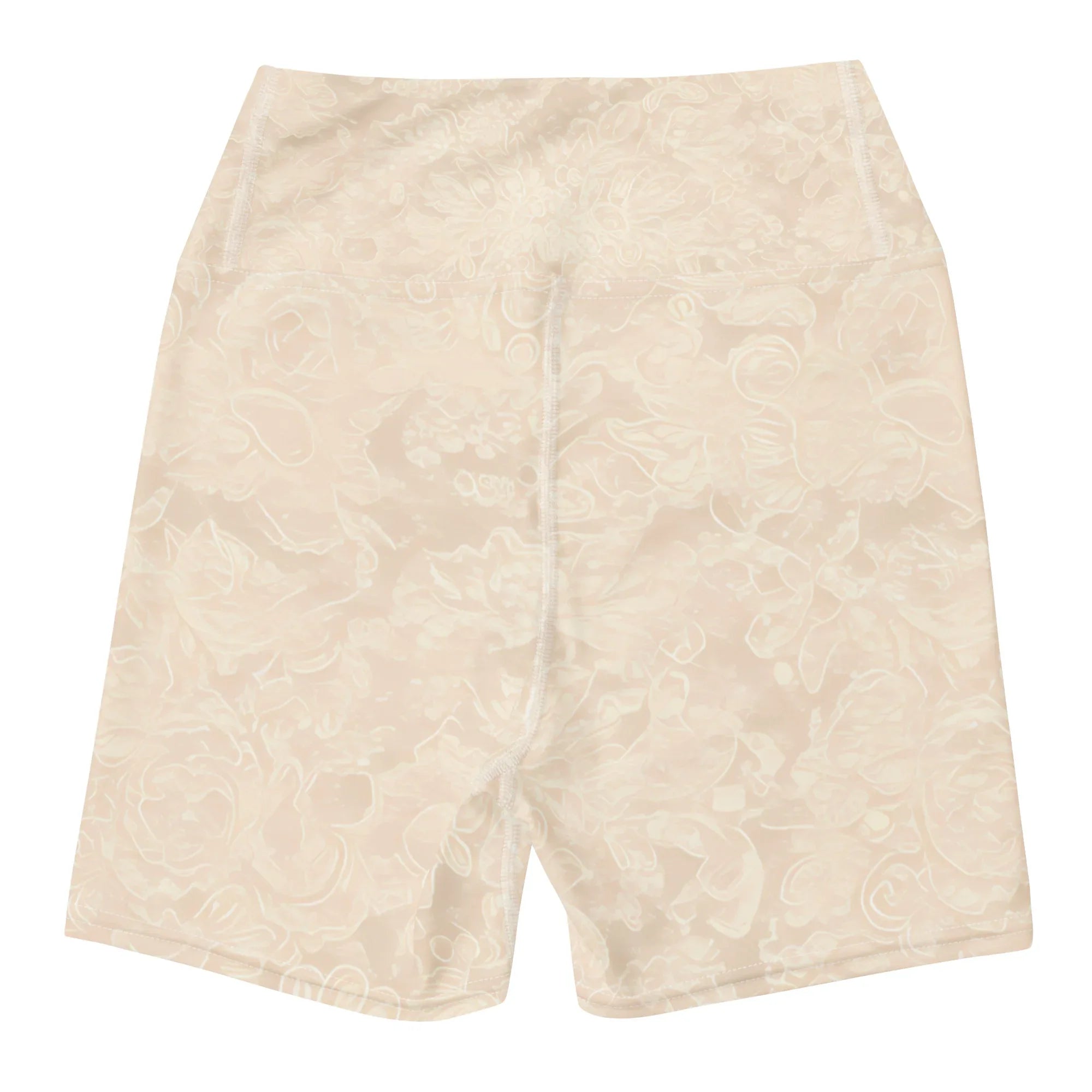 Yoga Shorts Yoga Shorts AwRans Clothing all-over-print-yoga-shorts-white-back-688094aad78a4