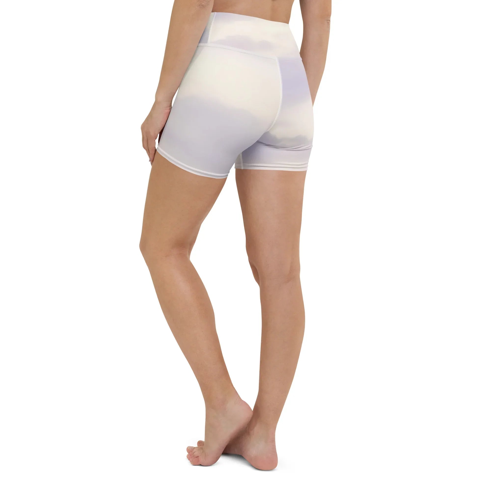 Yoga Shorts Yoga Shorts AwRans Clothing all-over-print-yoga-shorts-white-back-688095910188f