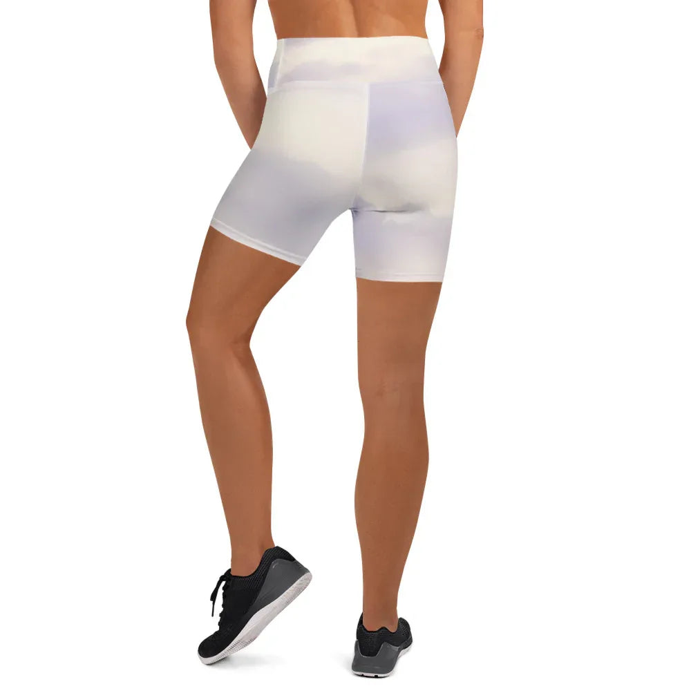 Yoga Shorts Yoga Shorts AwRans Clothing all-over-print-yoga-shorts-white-back-688095910232d