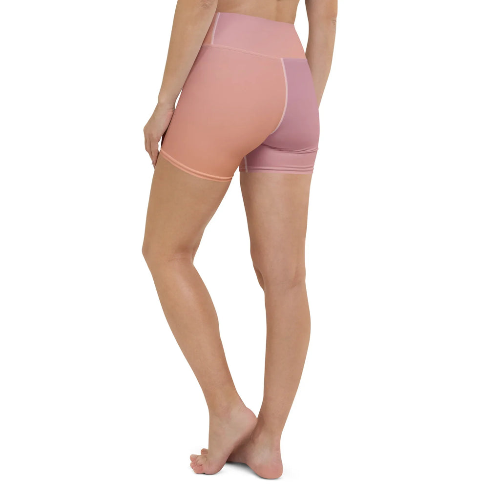 Yoga Shorts Yoga Shorts AwRans Clothing all-over-print-yoga-shorts-white-back-688098bae7e60
