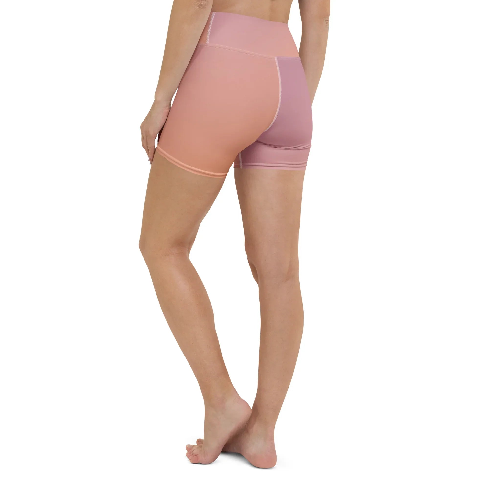 Yoga Shorts Yoga Shorts AwRans Clothing all-over-print-yoga-shorts-white-back-688098bae7e60