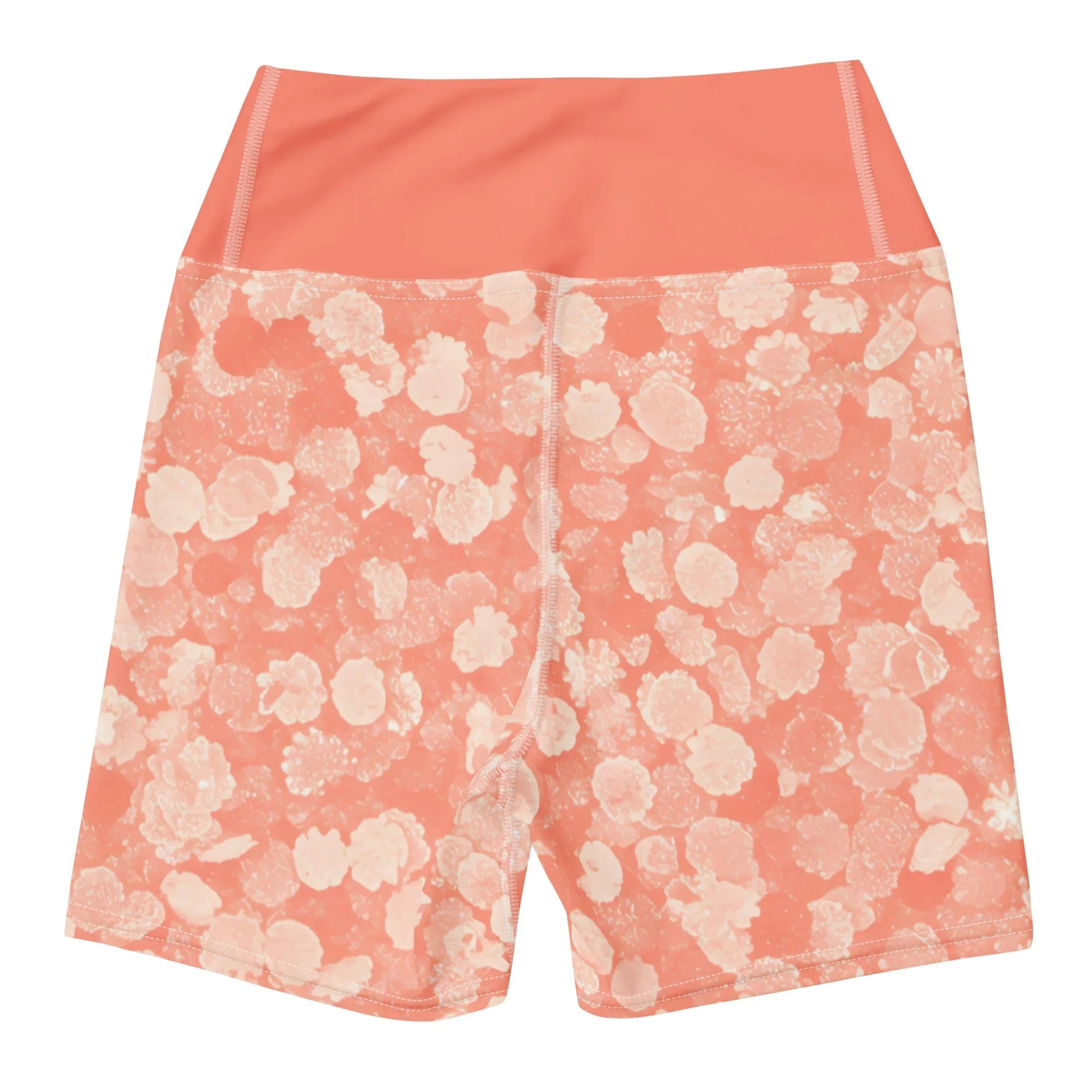 Yoga Shorts Yoga Shorts AwRans Clothing all-over-print-yoga-shorts-white-back-688098f0741dd