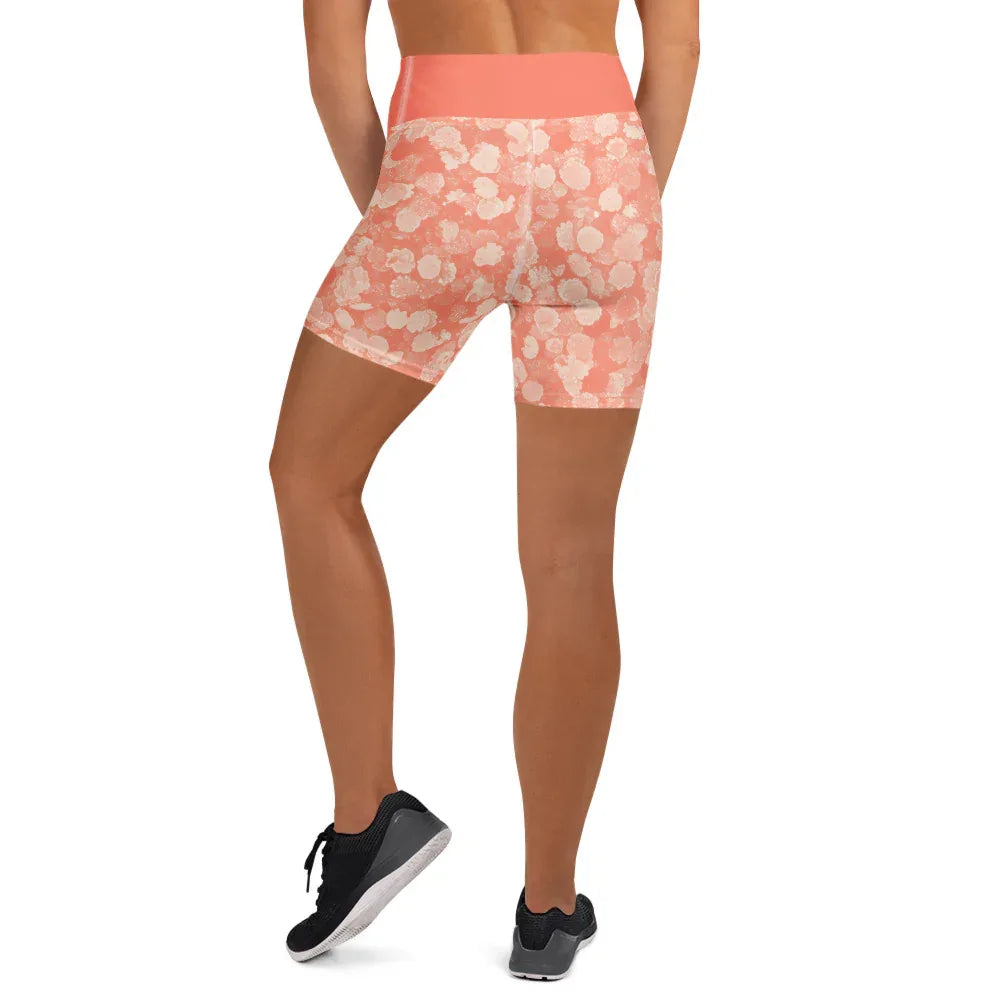 Yoga Shorts Yoga Shorts AwRans Clothing all-over-print-yoga-shorts-white-back-688098f0748d9