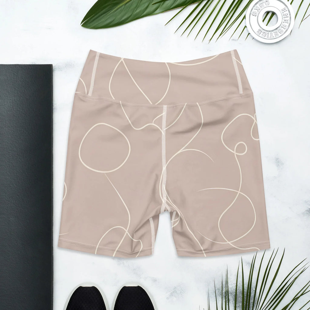 Yoga Shorts Yoga Shorts AwRans Clothing all-over-print-yoga-shorts-white-back-6880ae3163761