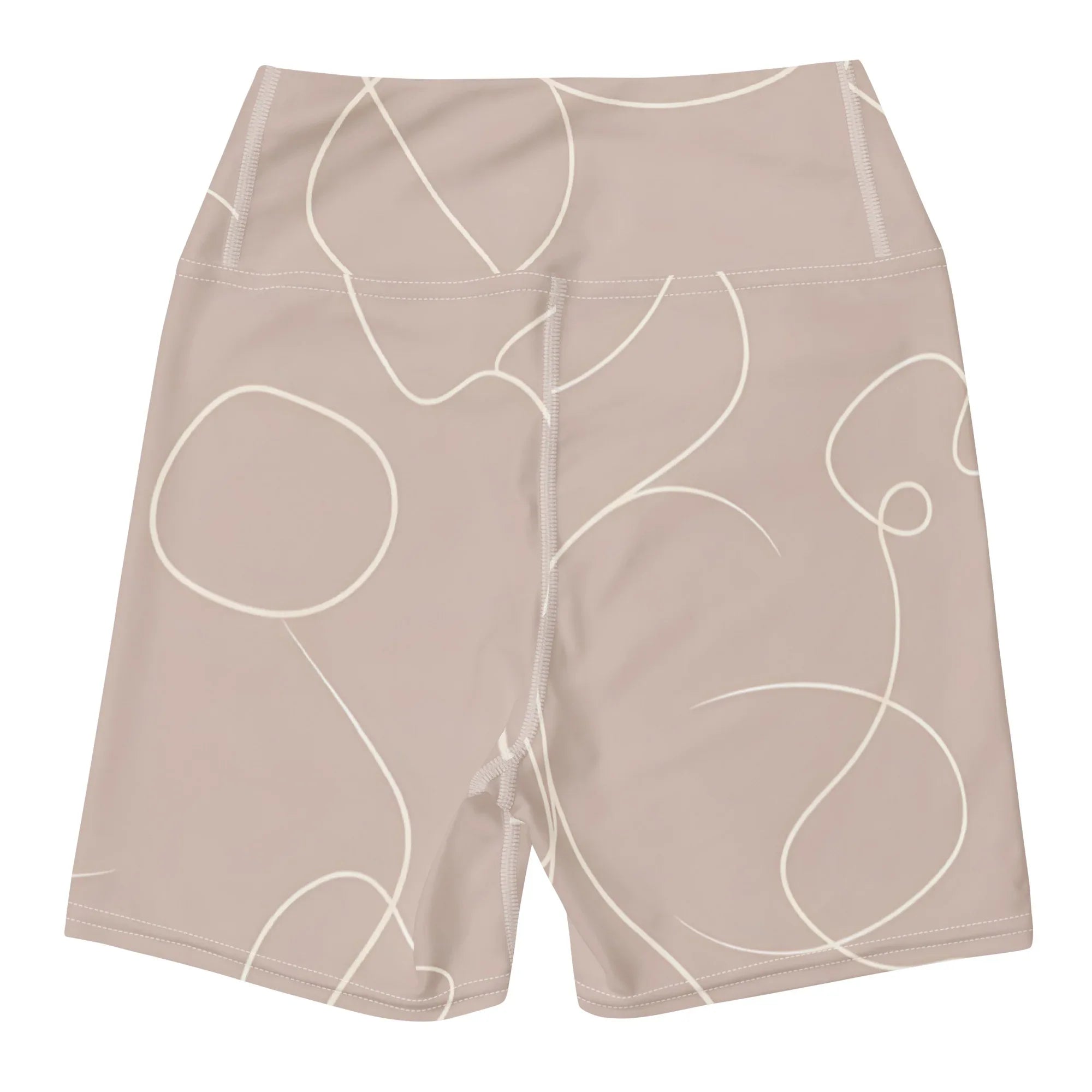 Yoga Shorts Yoga Shorts AwRans Clothing all-over-print-yoga-shorts-white-back-6880ae31643ef