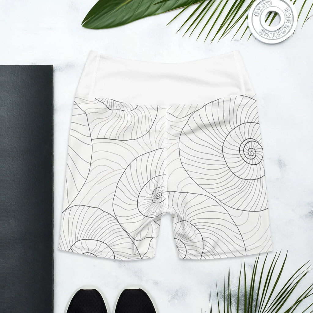 Yoga Shorts Yoga Shorts AwRans Clothing all-over-print-yoga-shorts-white-back-6880aea14a391