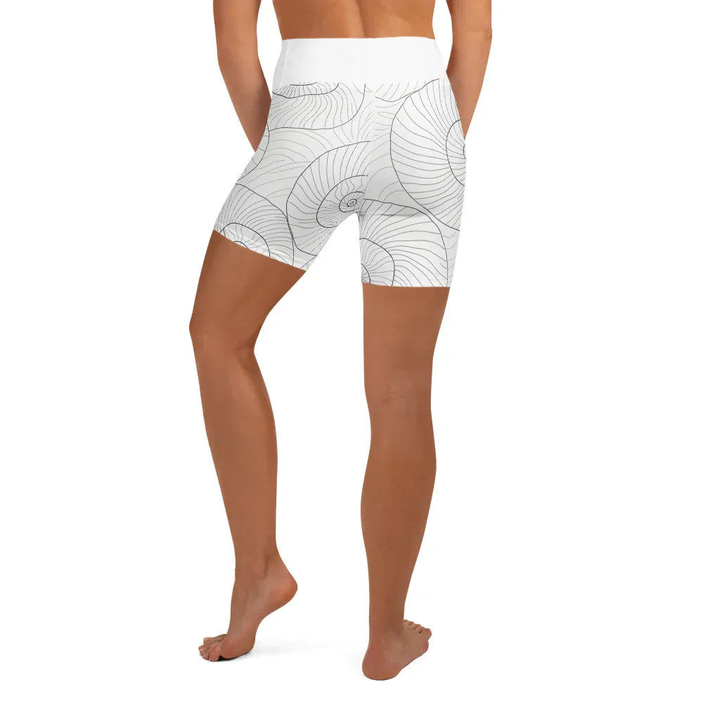 Yoga Shorts Yoga Shorts AwRans Clothing all-over-print-yoga-shorts-white-back-6880aea14a508