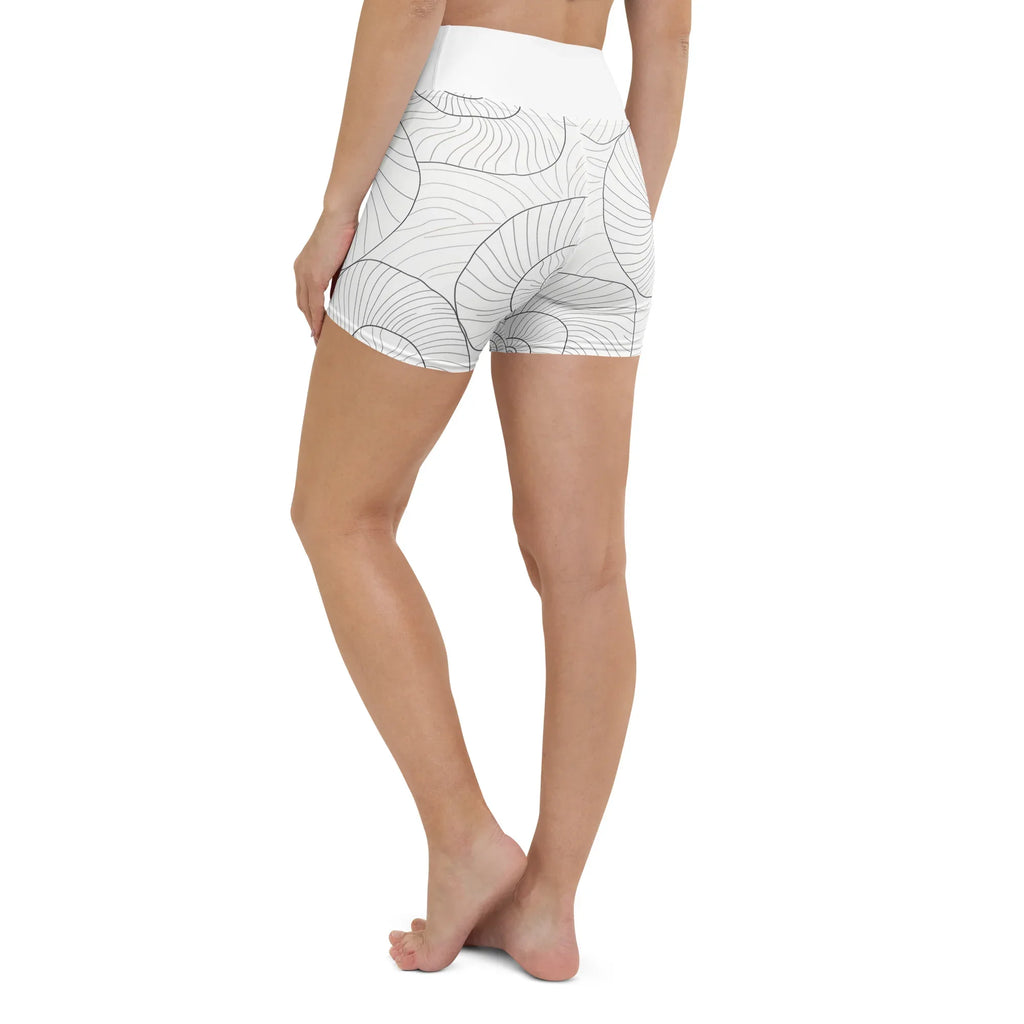 Yoga Shorts Yoga Shorts AwRans Clothing all-over-print-yoga-shorts-white-back-6880aea14a726