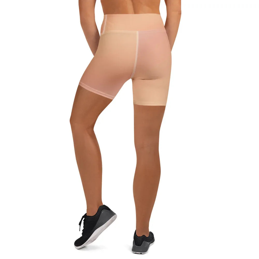 Yoga Shorts Yoga Shorts AwRans Clothing all-over-print-yoga-shorts-white-back-6880af08dffbb