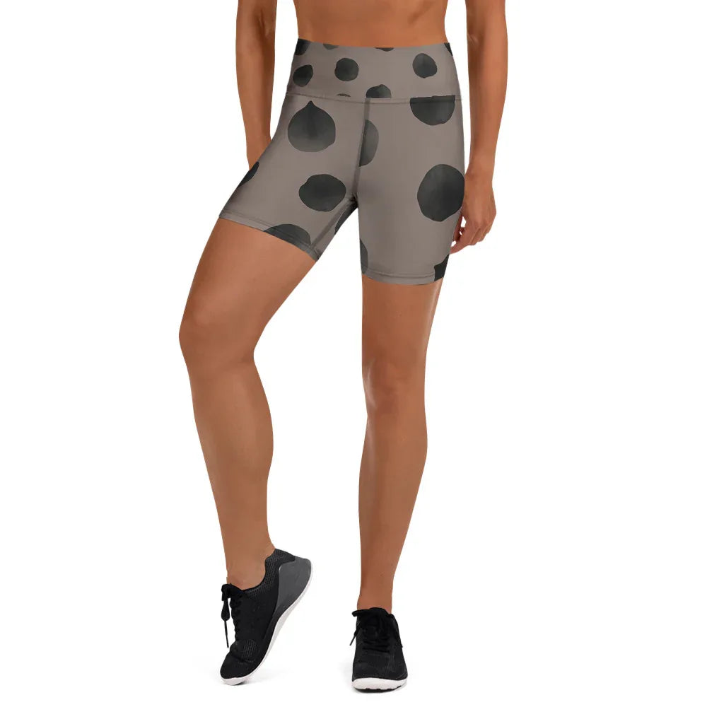 Yoga Shorts XL Yoga Shorts AwRans Clothing all-over-print-yoga-shorts-white-front-688093d8d7cc0