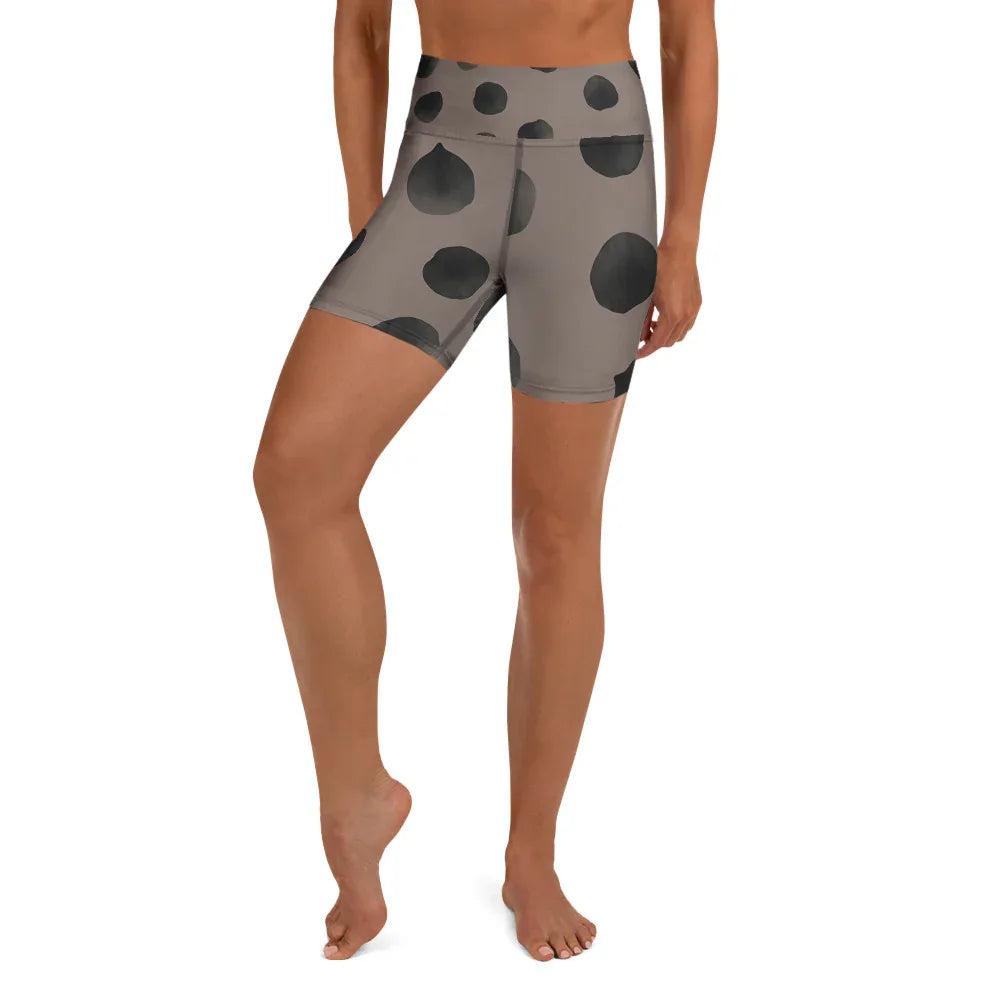 Yoga Shorts Yoga Shorts AwRans Clothing all-over-print-yoga-shorts-white-front-688093d8d9123