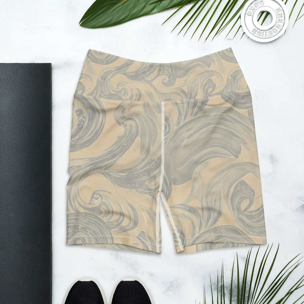 Yoga Shorts Yoga Shorts AwRans Clothing all-over-print-yoga-shorts-white-front-6880940ee87ff