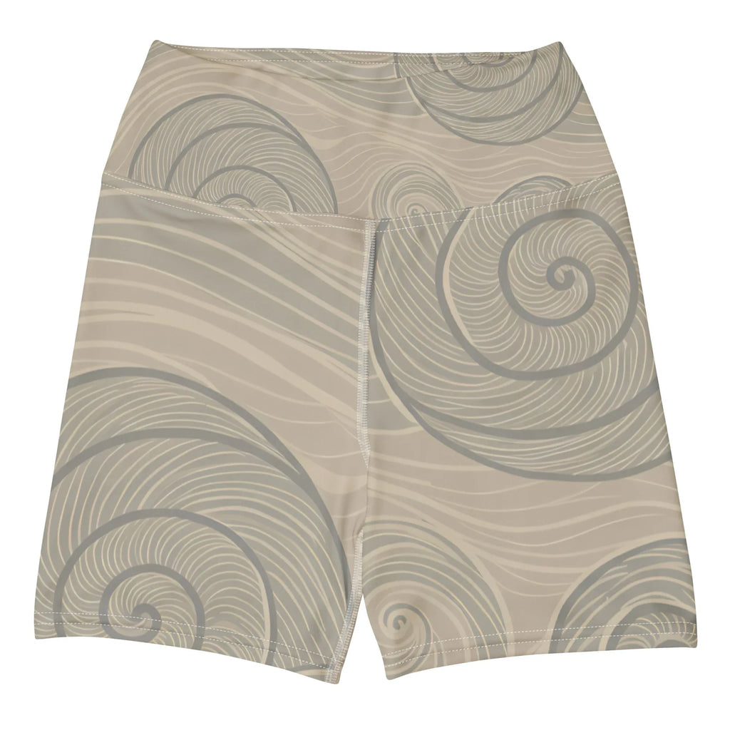 Yoga Shorts Yoga Shorts AwRans Clothing all-over-print-yoga-shorts-white-front-68809441a000d