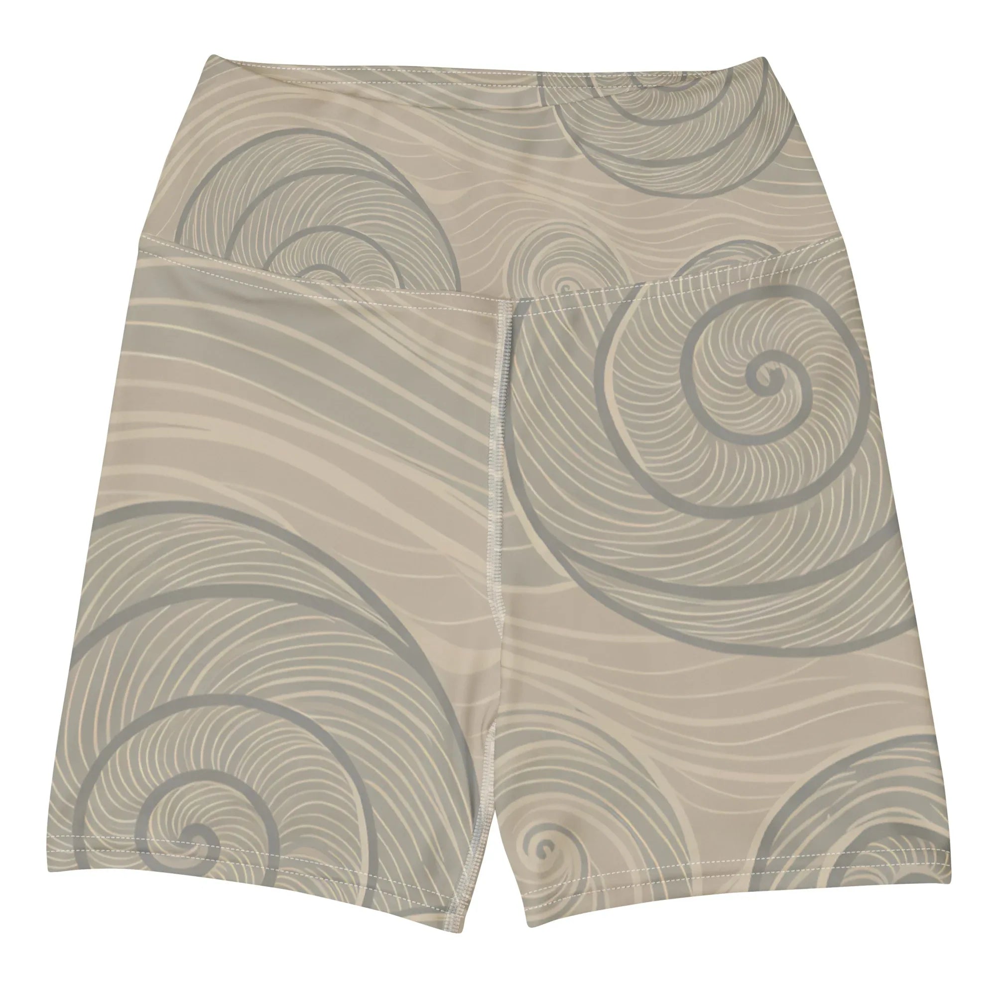 Yoga Shorts Yoga Shorts AwRans Clothing all-over-print-yoga-shorts-white-front-68809441a000d