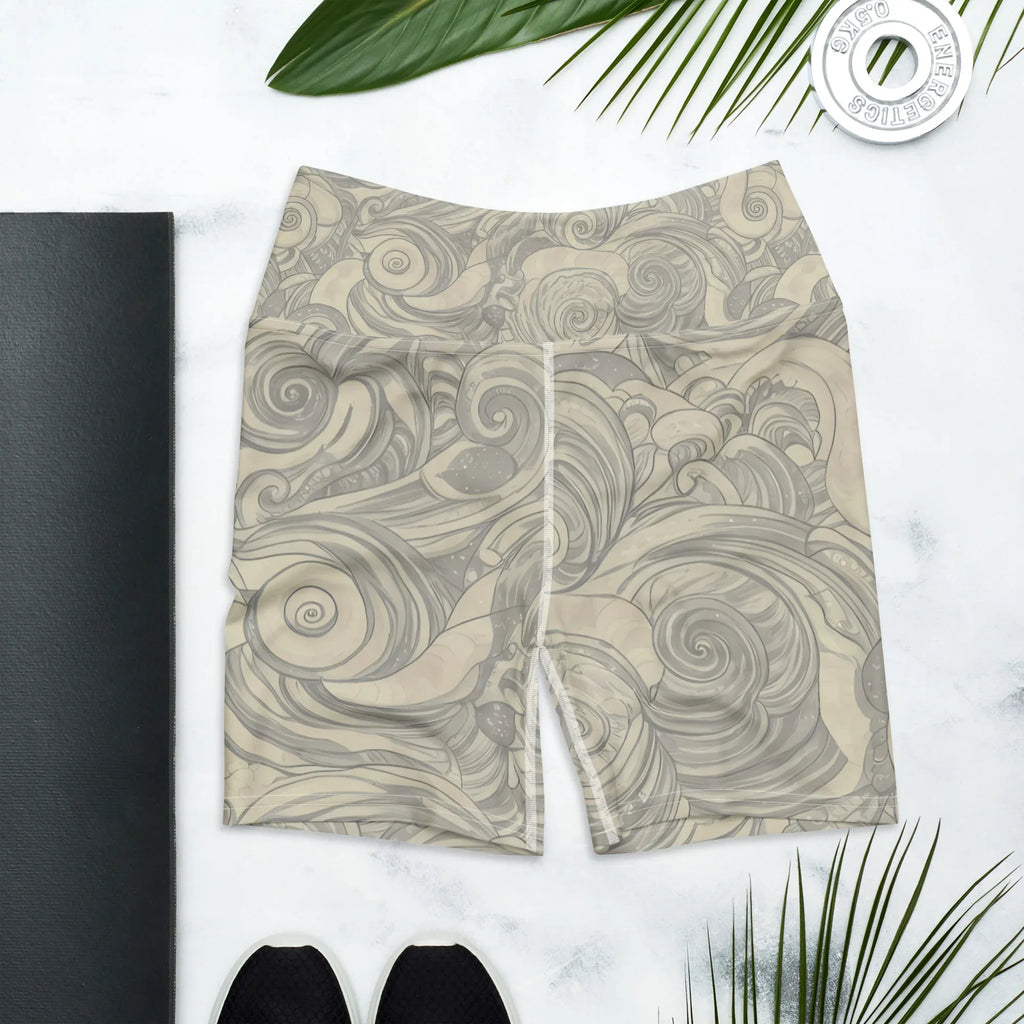 Yoga Shorts Yoga Shorts AwRans Clothing all-over-print-yoga-shorts-white-front-6880947736ebd