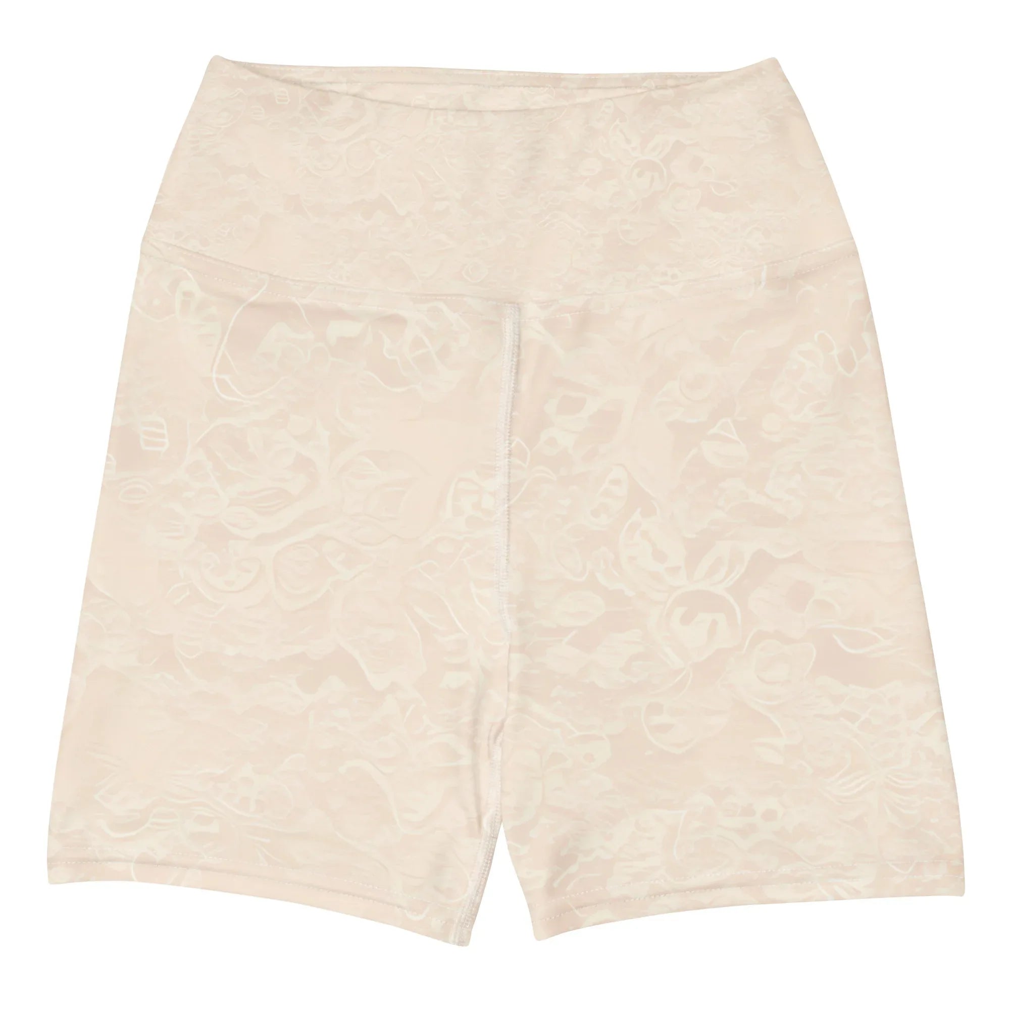 Yoga Shorts Yoga Shorts AwRans Clothing all-over-print-yoga-shorts-white-front-688094de92dc4