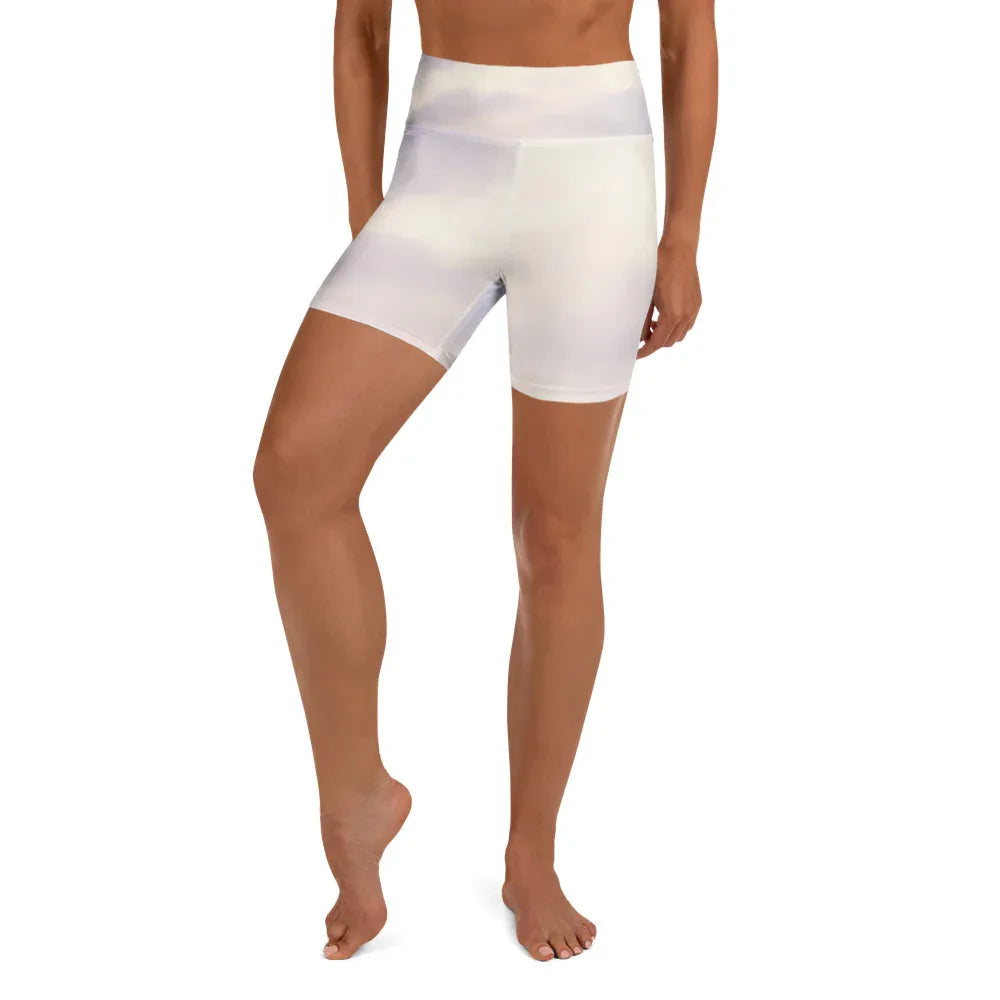 Yoga Shorts Yoga Shorts AwRans Clothing all-over-print-yoga-shorts-white-front-688095910208c