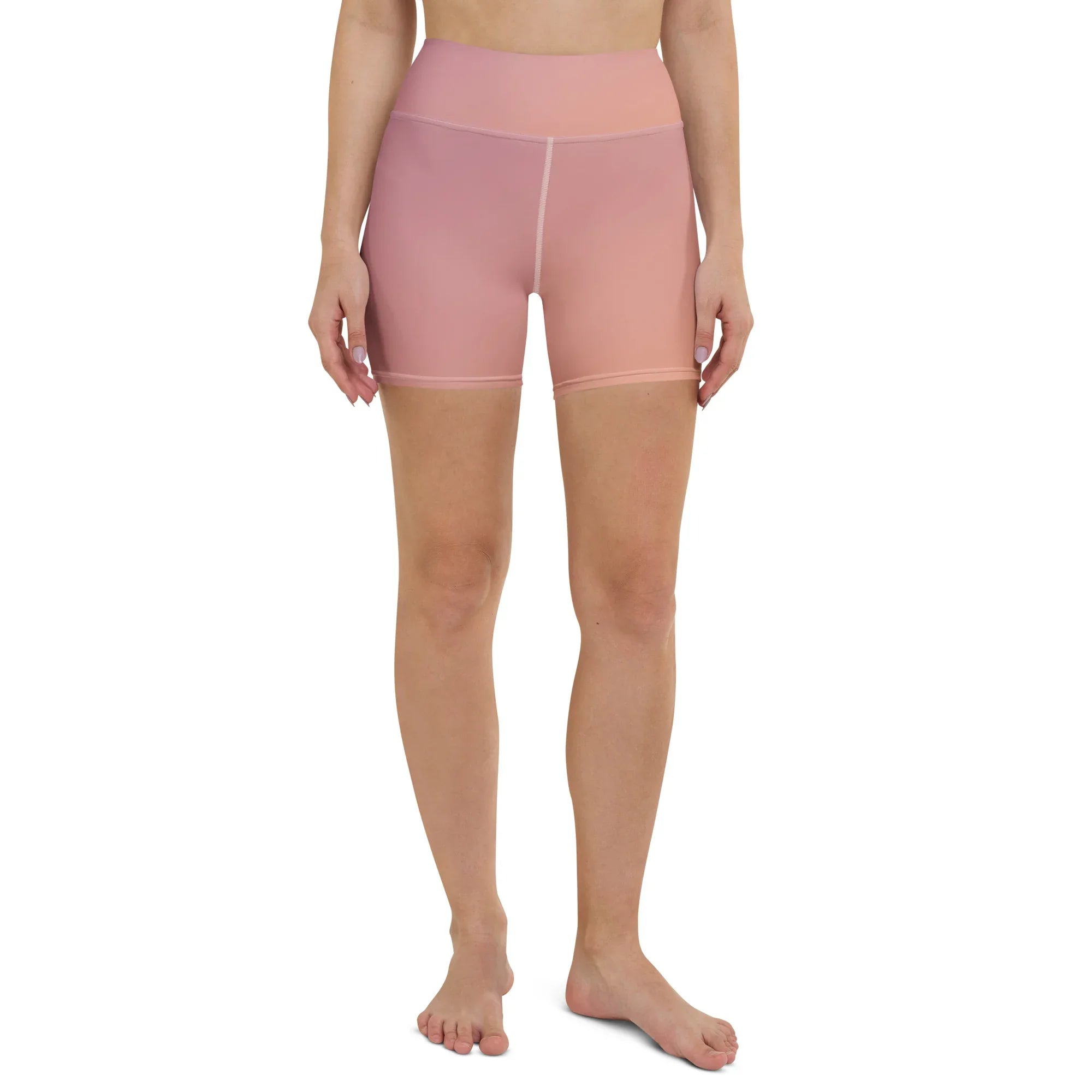 Yoga Shorts Yoga Shorts AwRans Clothing all-over-print-yoga-shorts-white-front-688098bae8428