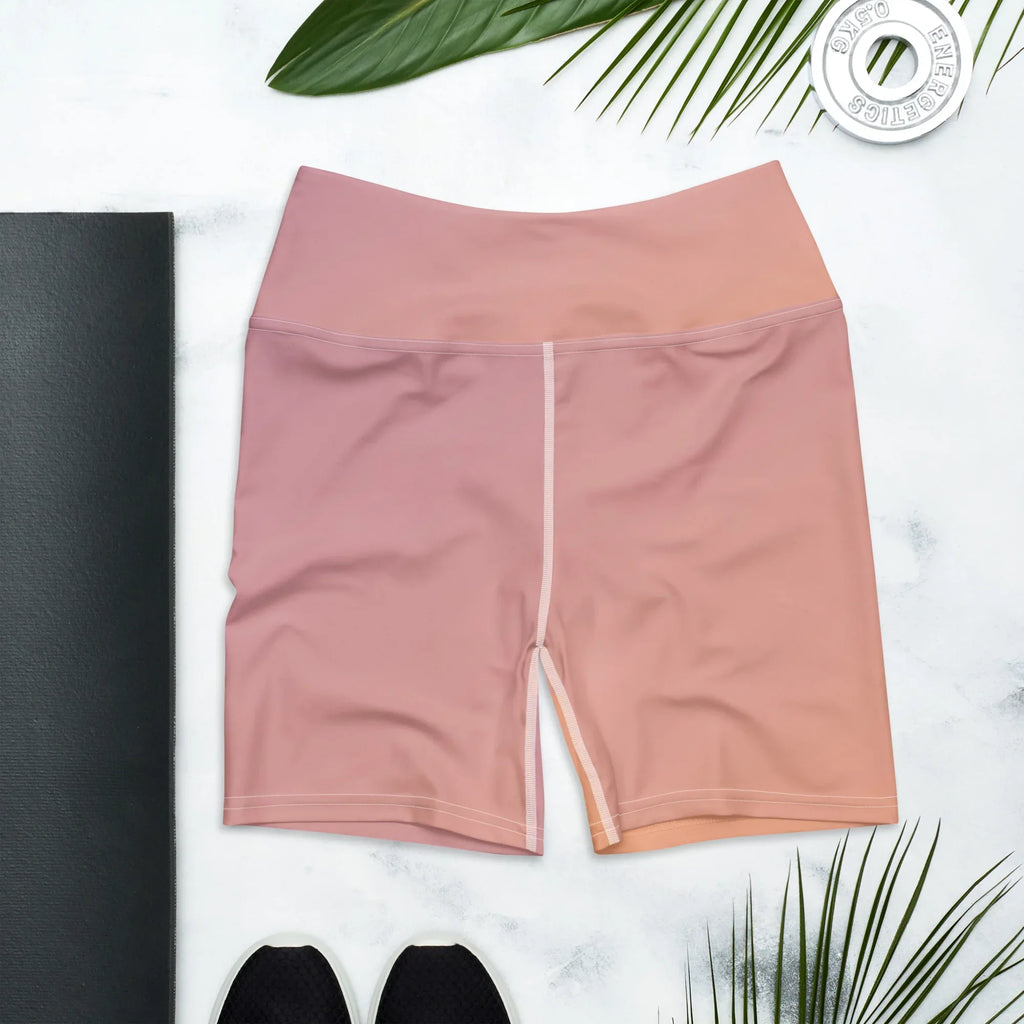 Yoga Shorts Yoga Shorts AwRans Clothing all-over-print-yoga-shorts-white-front-688098bae84c5