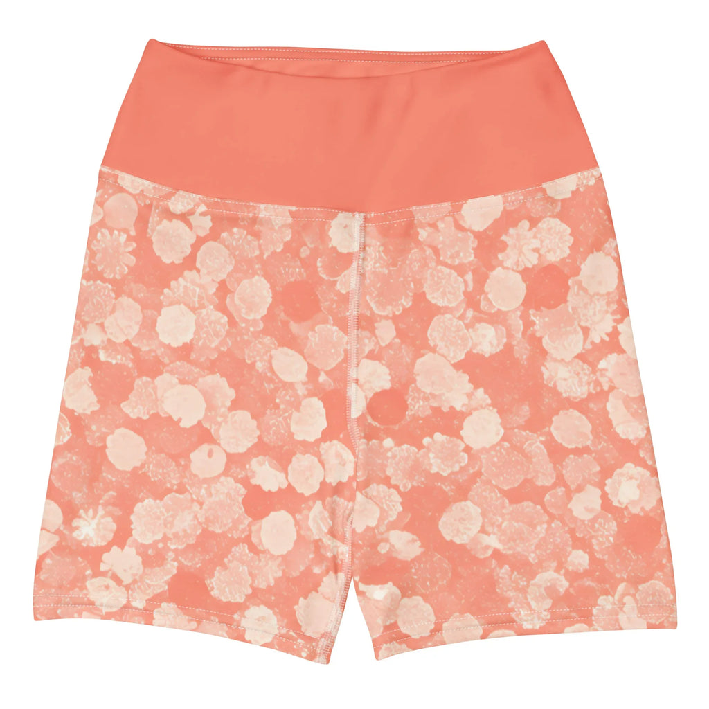 Yoga Shorts Yoga Shorts AwRans Clothing all-over-print-yoga-shorts-white-front-688098f07427c