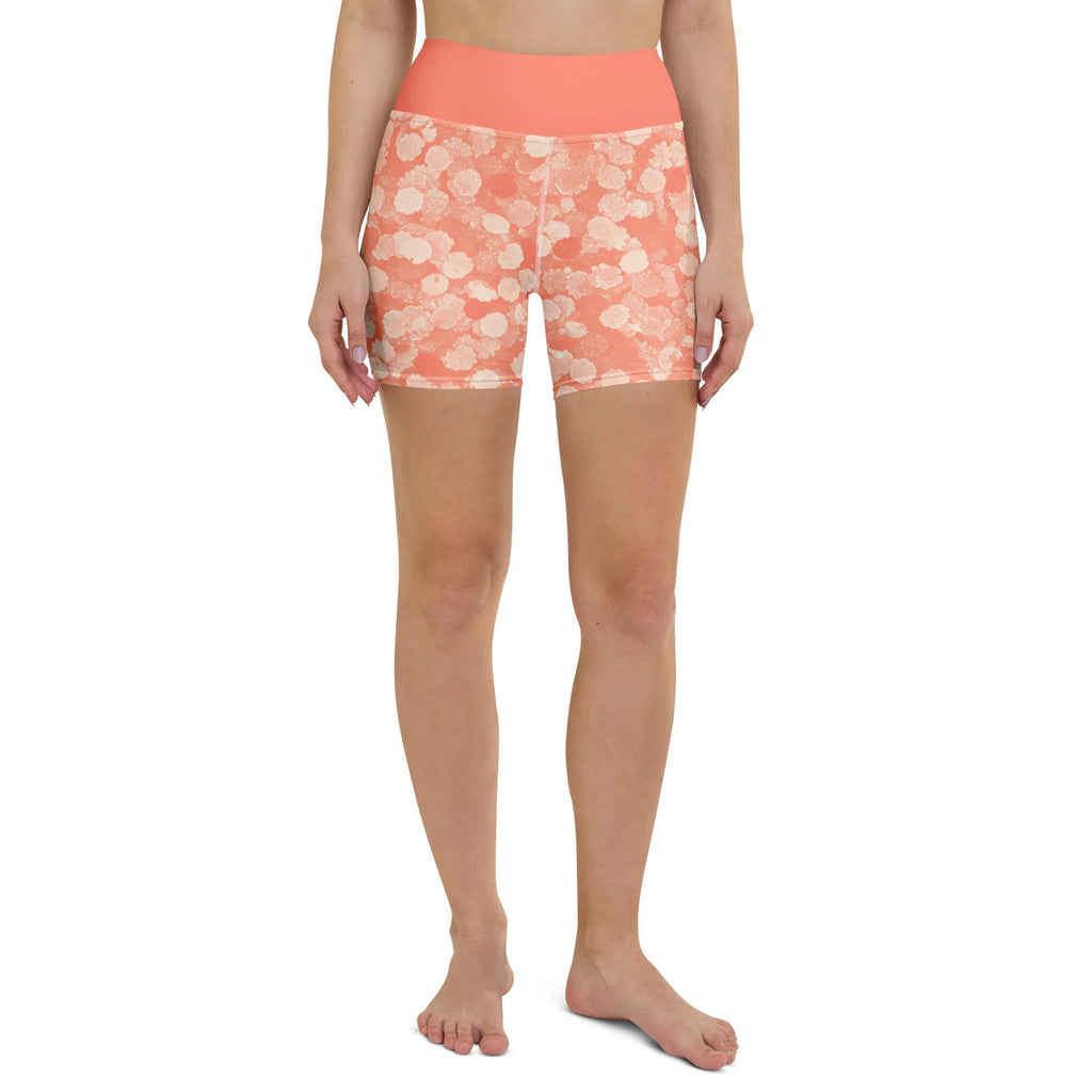 Yoga Shorts Yoga Shorts AwRans Clothing all-over-print-yoga-shorts-white-front-688098f074459