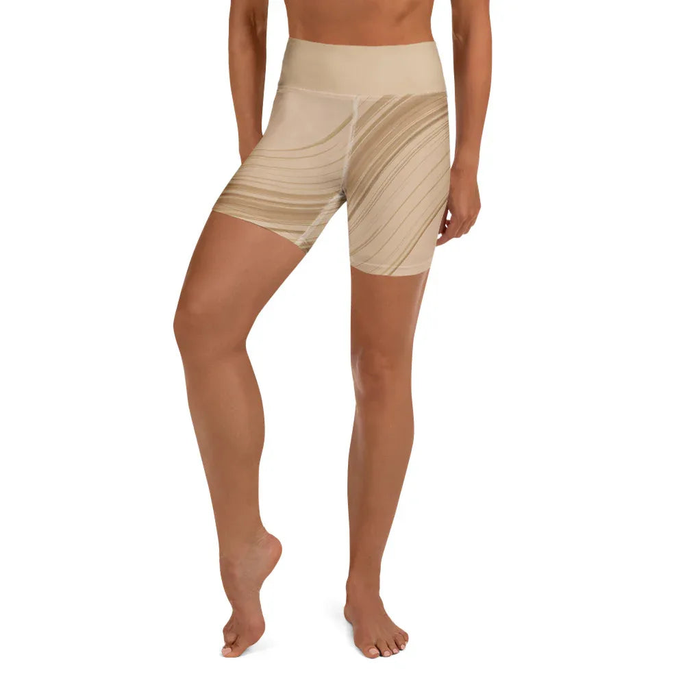 Yoga Shorts Yoga Shorts AwRans Clothing all-over-print-yoga-shorts-white-front-688099242b84c