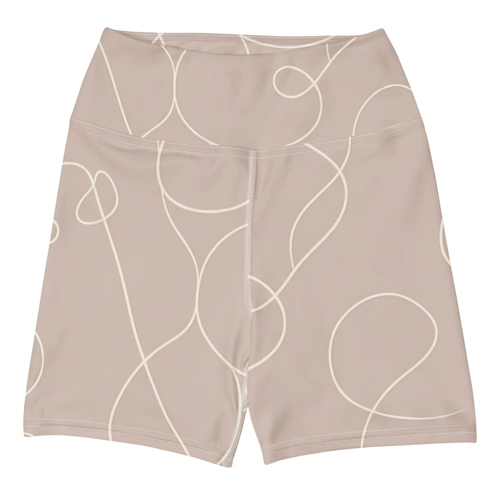 Yoga Shorts Yoga Shorts AwRans Clothing all-over-print-yoga-shorts-white-front-6880ae3164522