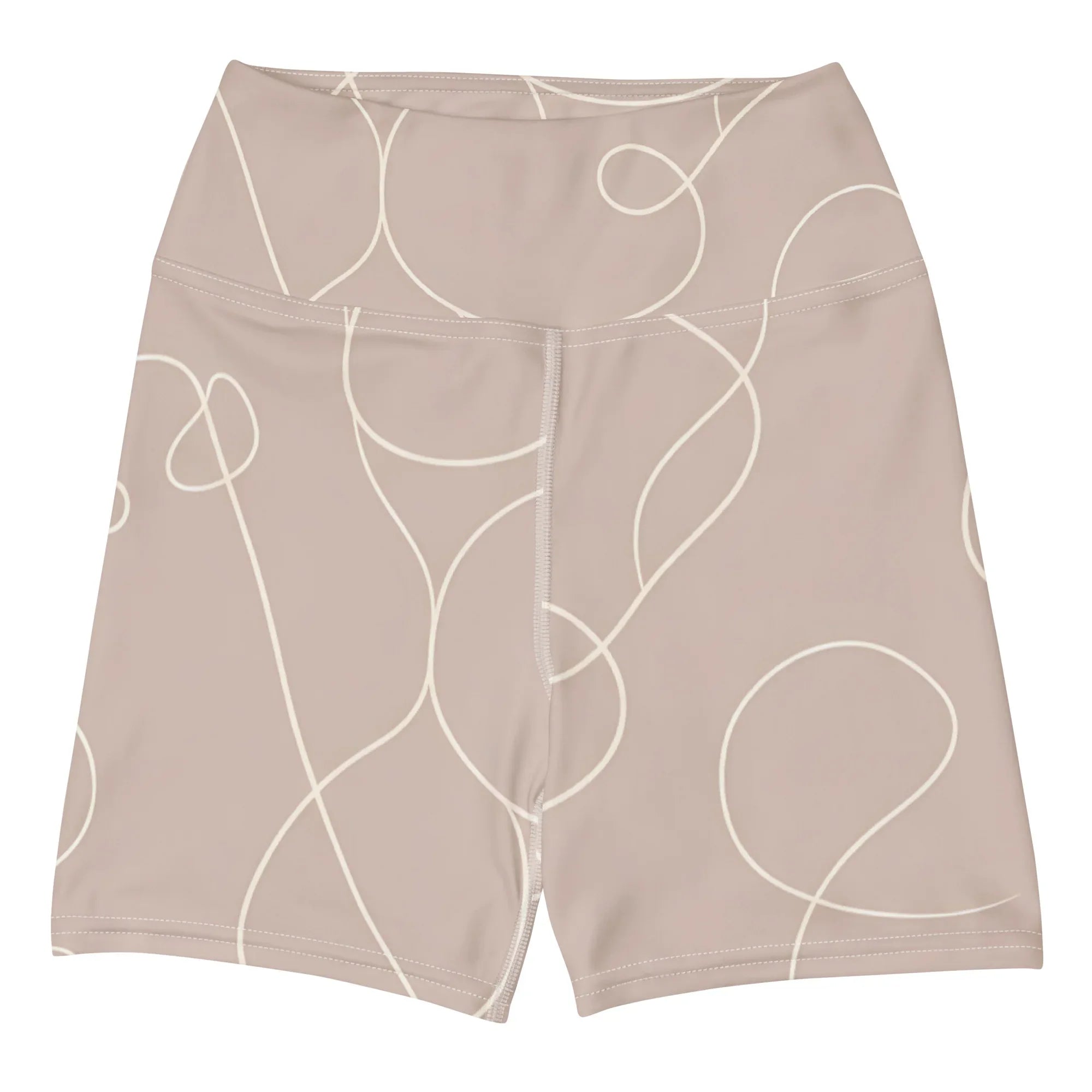 Yoga Shorts Yoga Shorts AwRans Clothing all-over-print-yoga-shorts-white-front-6880ae3164522
