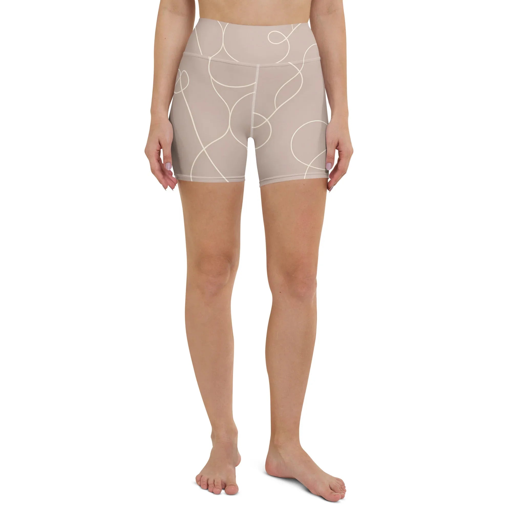 Yoga Shorts Yoga Shorts AwRans Clothing all-over-print-yoga-shorts-white-front-6880ae31648a7