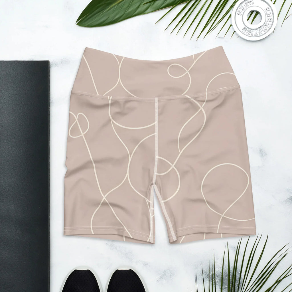 Yoga Shorts Yoga Shorts AwRans Clothing all-over-print-yoga-shorts-white-front-6880ae31649cf
