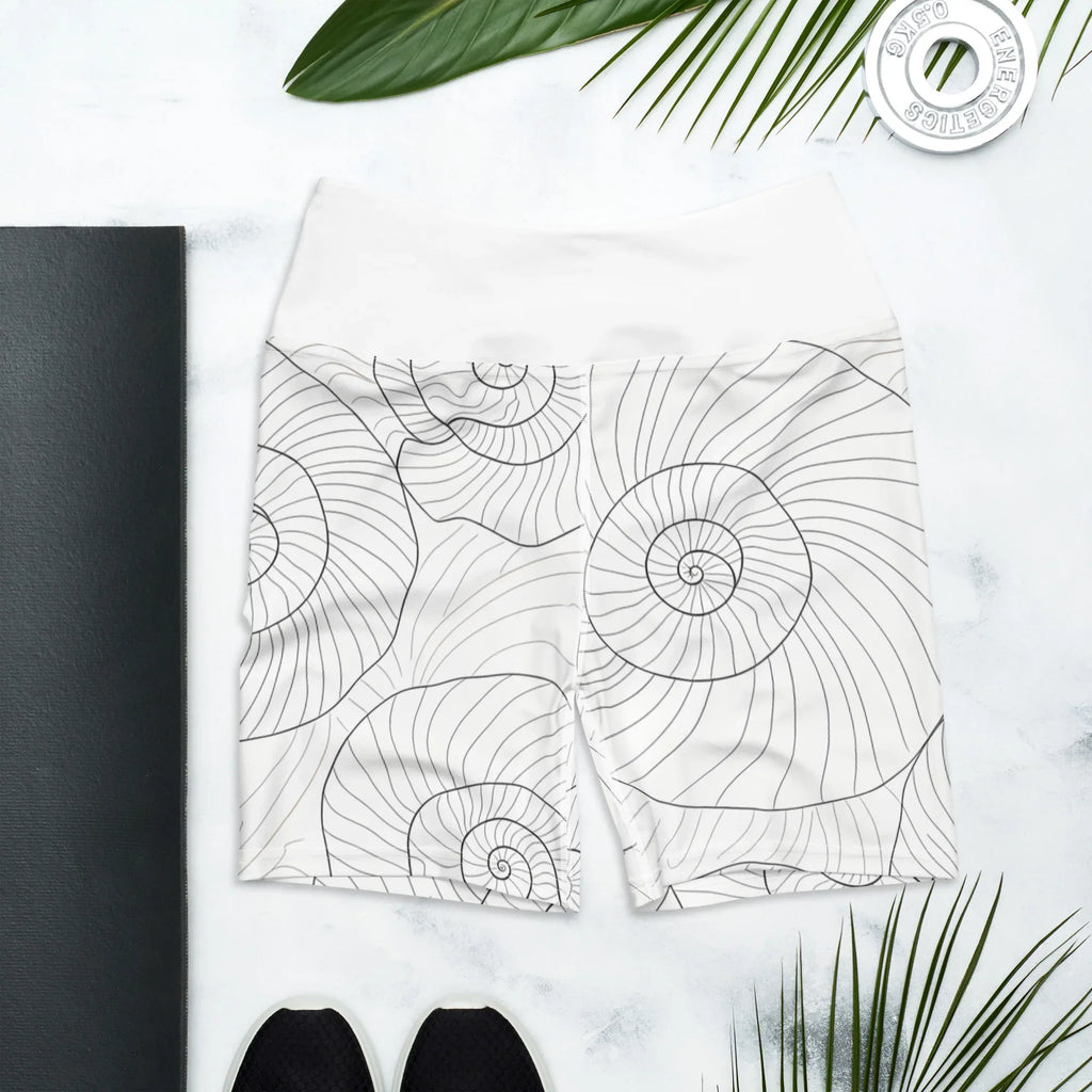 Yoga Shorts Yoga Shorts AwRans Clothing all-over-print-yoga-shorts-white-front-6880aea14adc9