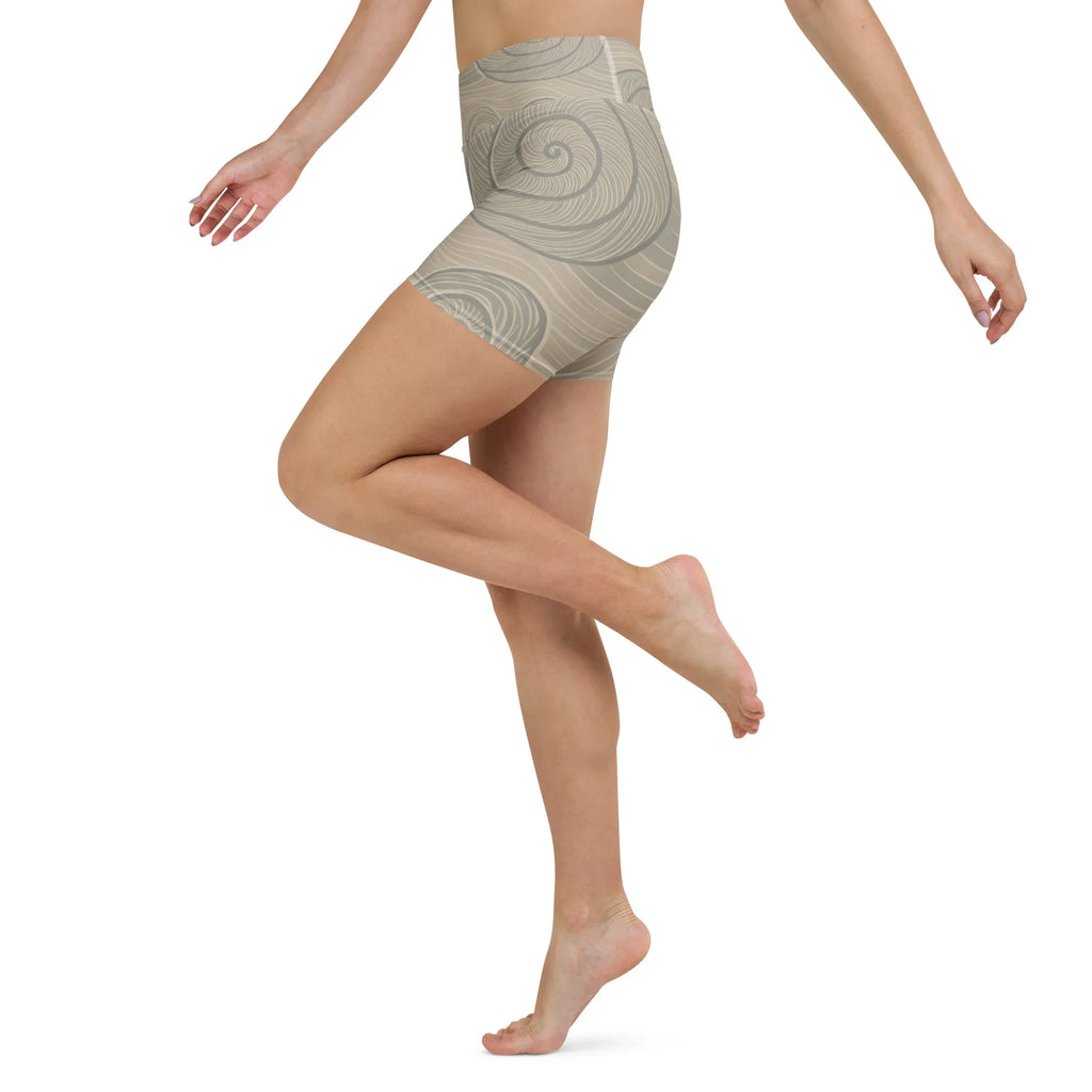 Yoga Shorts Yoga Shorts AwRans Clothing all-over-print-yoga-shorts-white-left-68809441a014a
