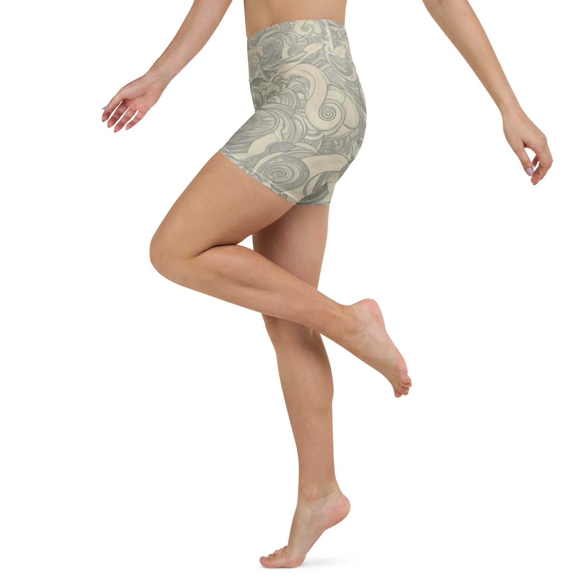 Yoga Shorts Yoga Shorts AwRans Clothing all-over-print-yoga-shorts-white-left-6880947736c4c
