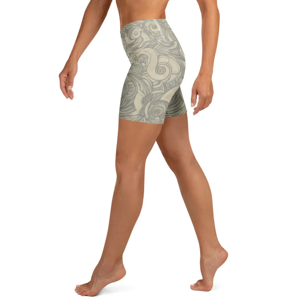 Yoga Shorts Yoga Shorts AwRans Clothing all-over-print-yoga-shorts-white-left-6880947736fd3