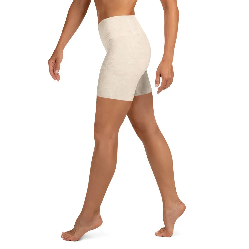 Yoga Shorts Yoga Shorts AwRans Clothing all-over-print-yoga-shorts-white-left-688094de930df