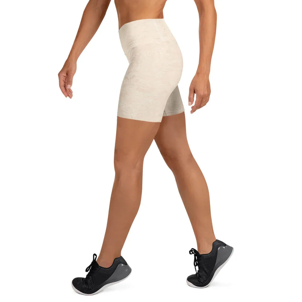 Yoga Shorts Yoga Shorts AwRans Clothing all-over-print-yoga-shorts-white-left-688094de93367
