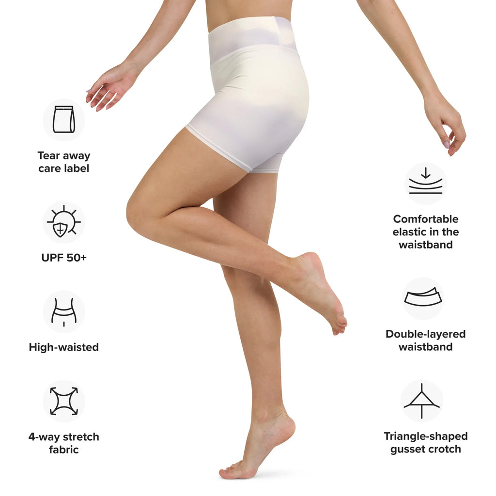 Yoga Shorts Yoga Shorts AwRans Clothing all-over-print-yoga-shorts-white-left-6880959101b63