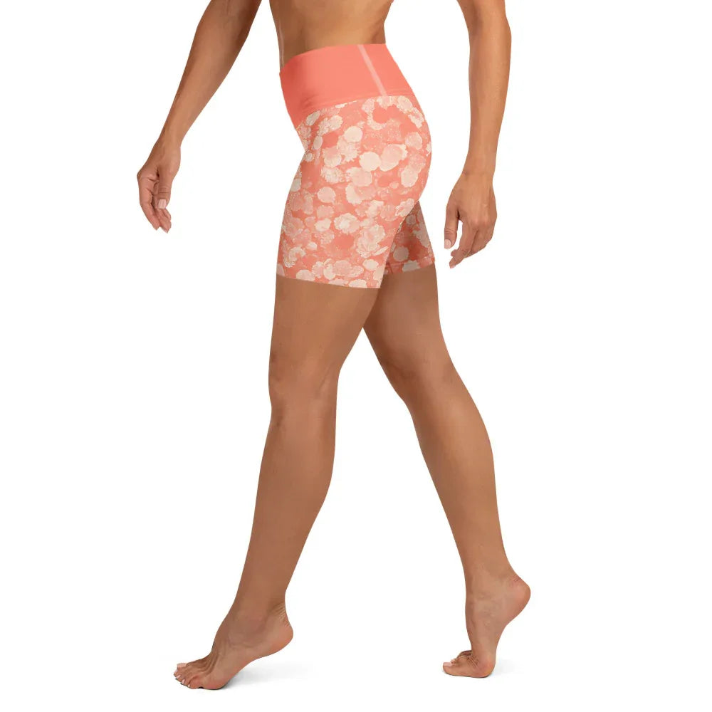 Yoga Shorts Yoga Shorts AwRans Clothing all-over-print-yoga-shorts-white-left-688098f074587