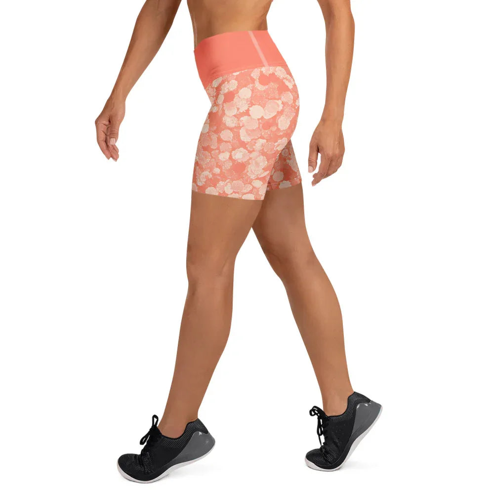 Yoga Shorts Yoga Shorts AwRans Clothing all-over-print-yoga-shorts-white-left-688098f074835