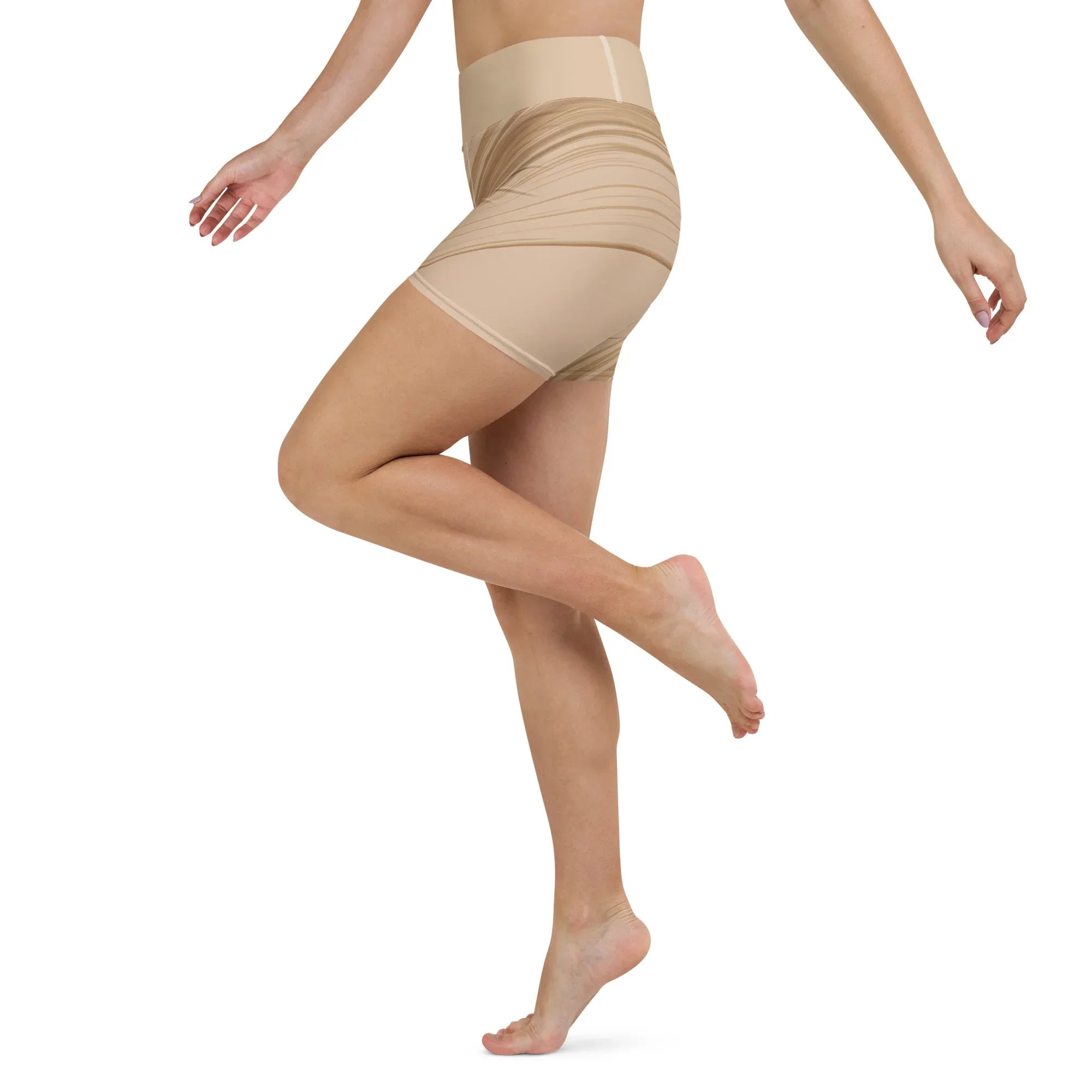 Yoga Shorts Yoga Shorts AwRans Clothing all-over-print-yoga-shorts-white-left-688099242b5b9