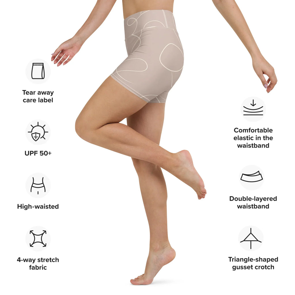 Yoga Shorts Yoga Shorts AwRans Clothing all-over-print-yoga-shorts-white-left-6880ae31642b8